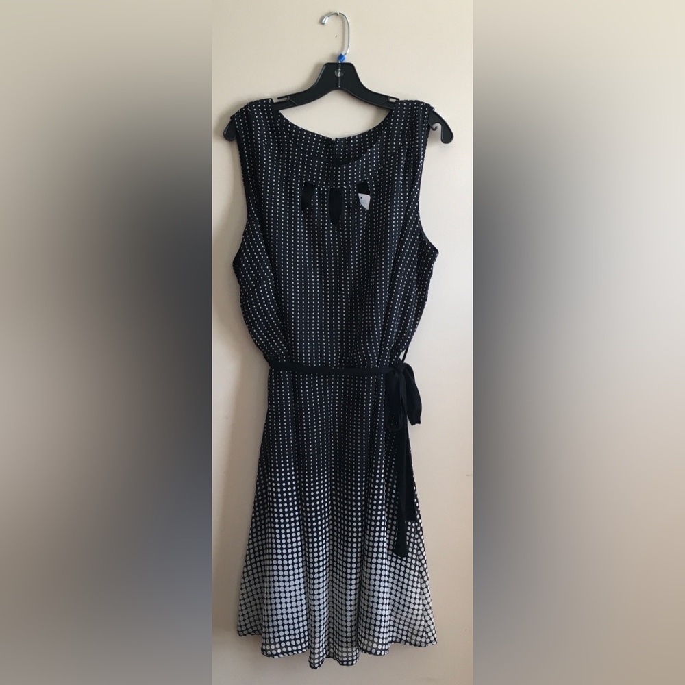 Elegant Black Polka Dot Dress